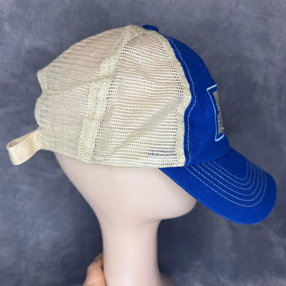 Sportsman‎ Bud Light Trucker Hat Women OS Blue Rhinestone Bling Mesh Back Cap